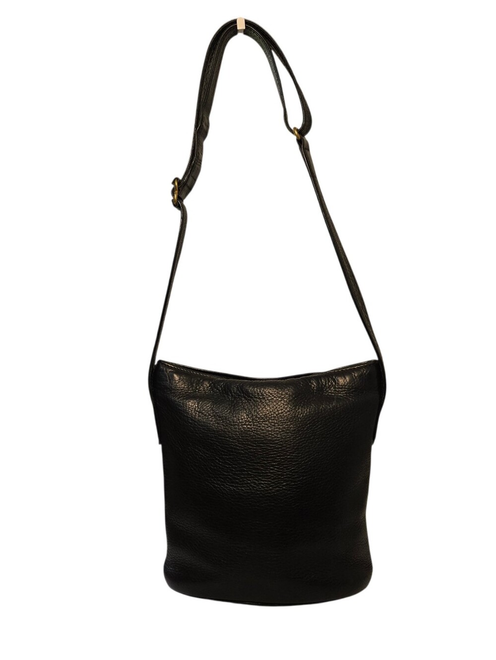 Vintage Coach Sonoma 4907 Pebbled Black Leather crossbody Bucket Bag
